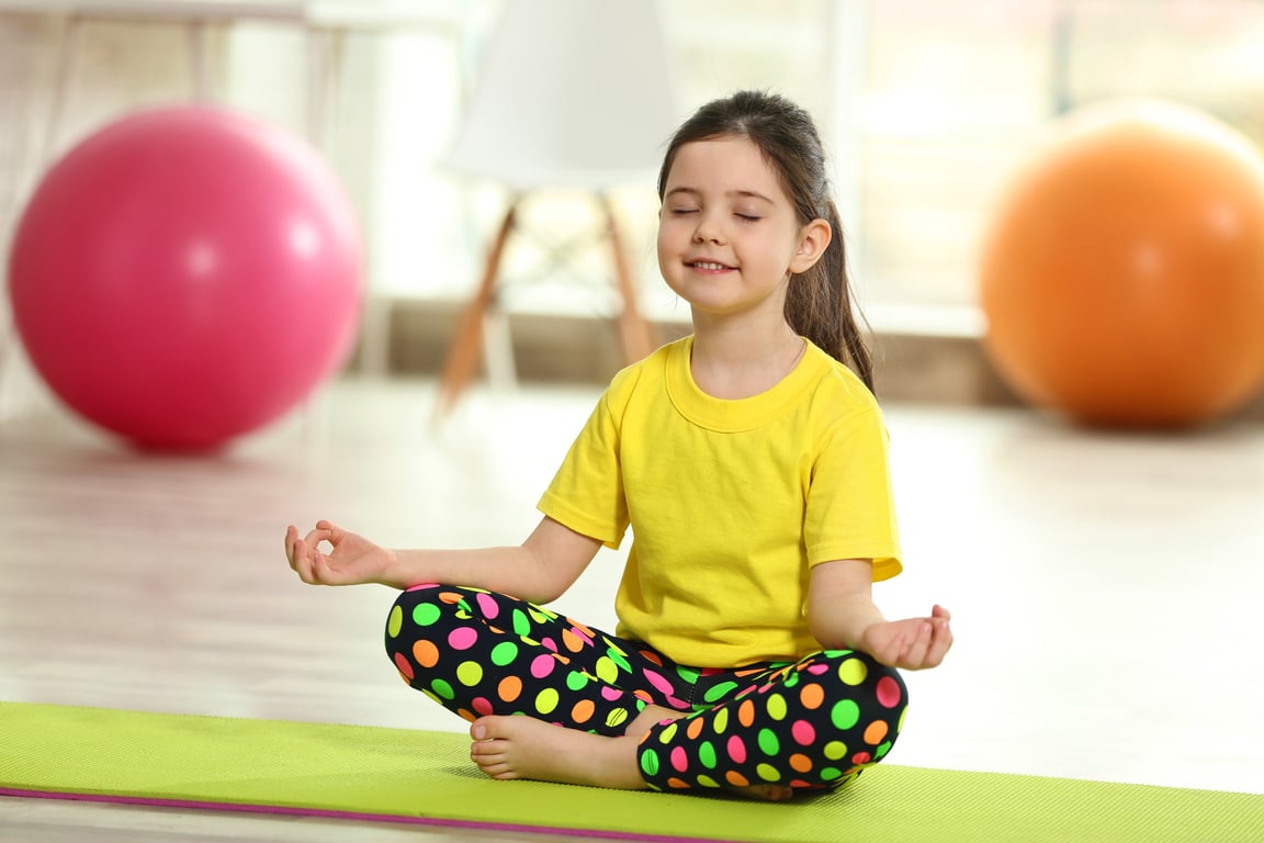 Little Girl Doing Yoga